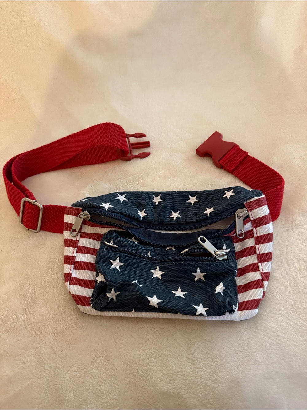 Patriotic Stars & Stripes Fanny Pack - Red, White & Blue